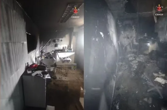 Incêndio Consome Clínica Odontológica em Planaltina (DF)