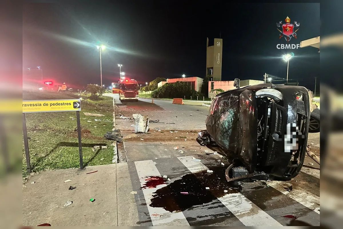 Acidente grave na DF-480 deixa jovem com traumatismo craniano no Gama
